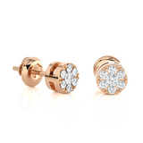 1/6 ctw Round Lab Grown Diamond Halo Stud Earrings