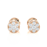 1/6 ctw Round Lab Grown Diamond Halo Stud Earrings