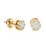 1/6 ctw Round Lab Grown Diamond Halo Stud Earrings
