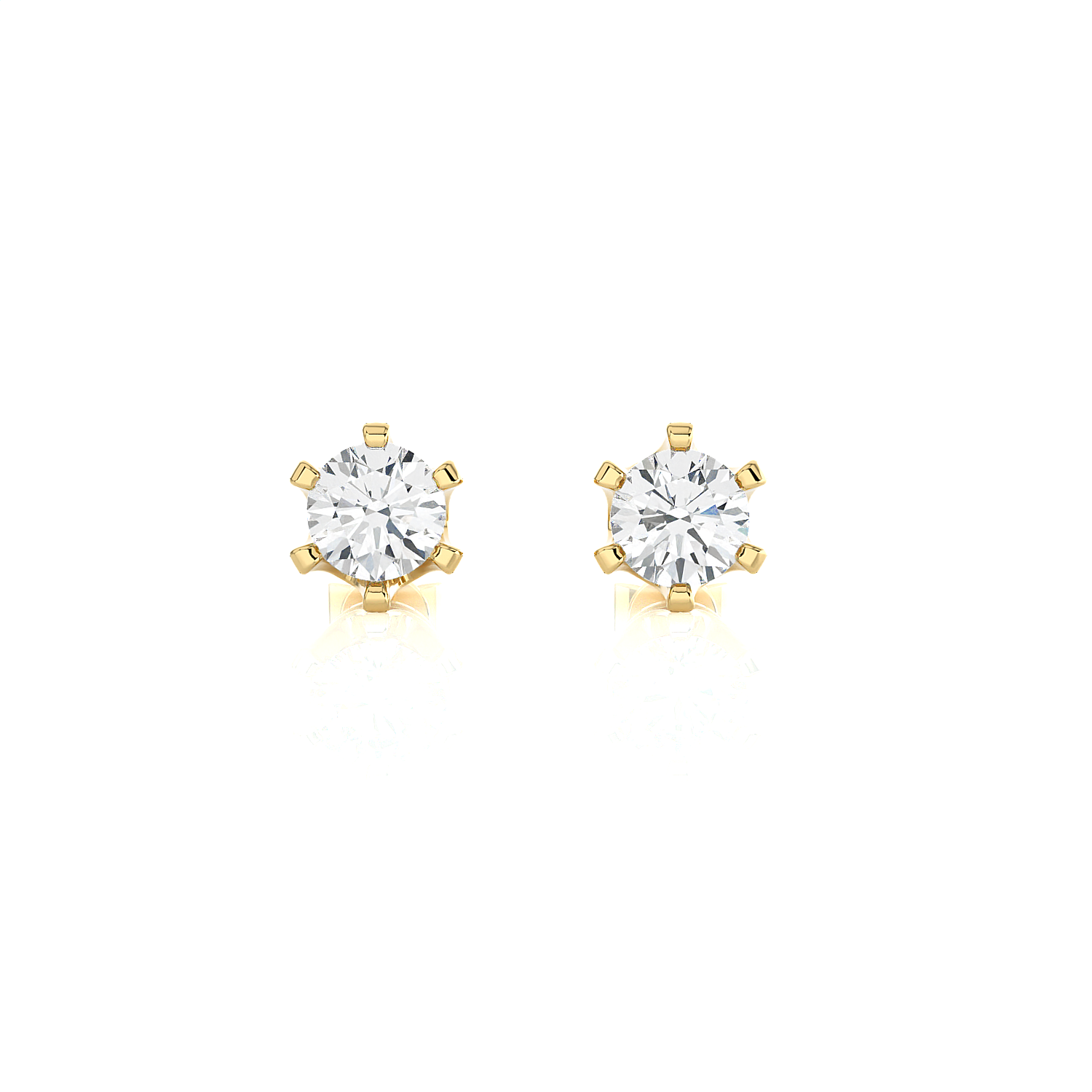 3/4 ctw Round Lab Grown Diamond Solitaire Stud Earrings