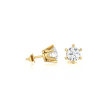 3/4 ctw Round Lab Grown Diamond Solitaire Stud Earrings