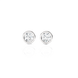 3/4 ctw Round Lab Grown Diamond Bezel Set Solitaire Stud Earrings