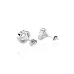 3/4 ctw Round Lab Grown Diamond Bezel Set Solitaire Stud Earrings