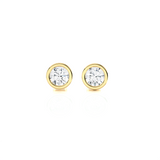 3/4 ctw Round Lab Grown Diamond Bezel Set Solitaire Stud Earrings