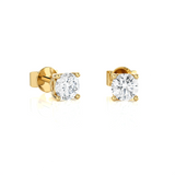 Round Lab Grown Diamond Solitaire Stud Earrings