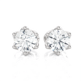 Round Lab Grown Diamond Solitaire Stud Earrings