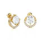 Round Lab Grown Diamond Stud Earrings