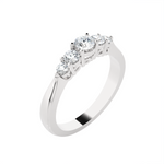 1/2 ctw Round Lab Grown Diamond Anniversary Ring