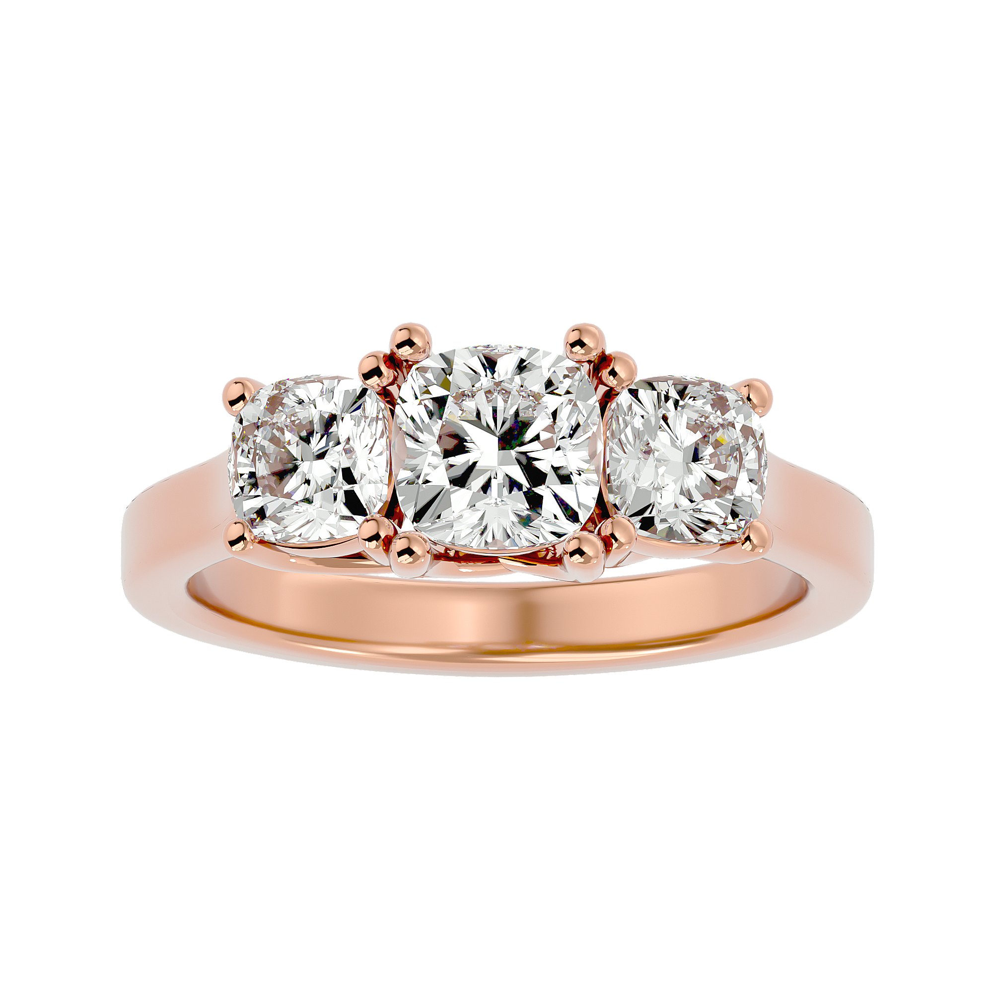 2 5/8 ctw Round Three Stone Lab Grown Diamond Ring