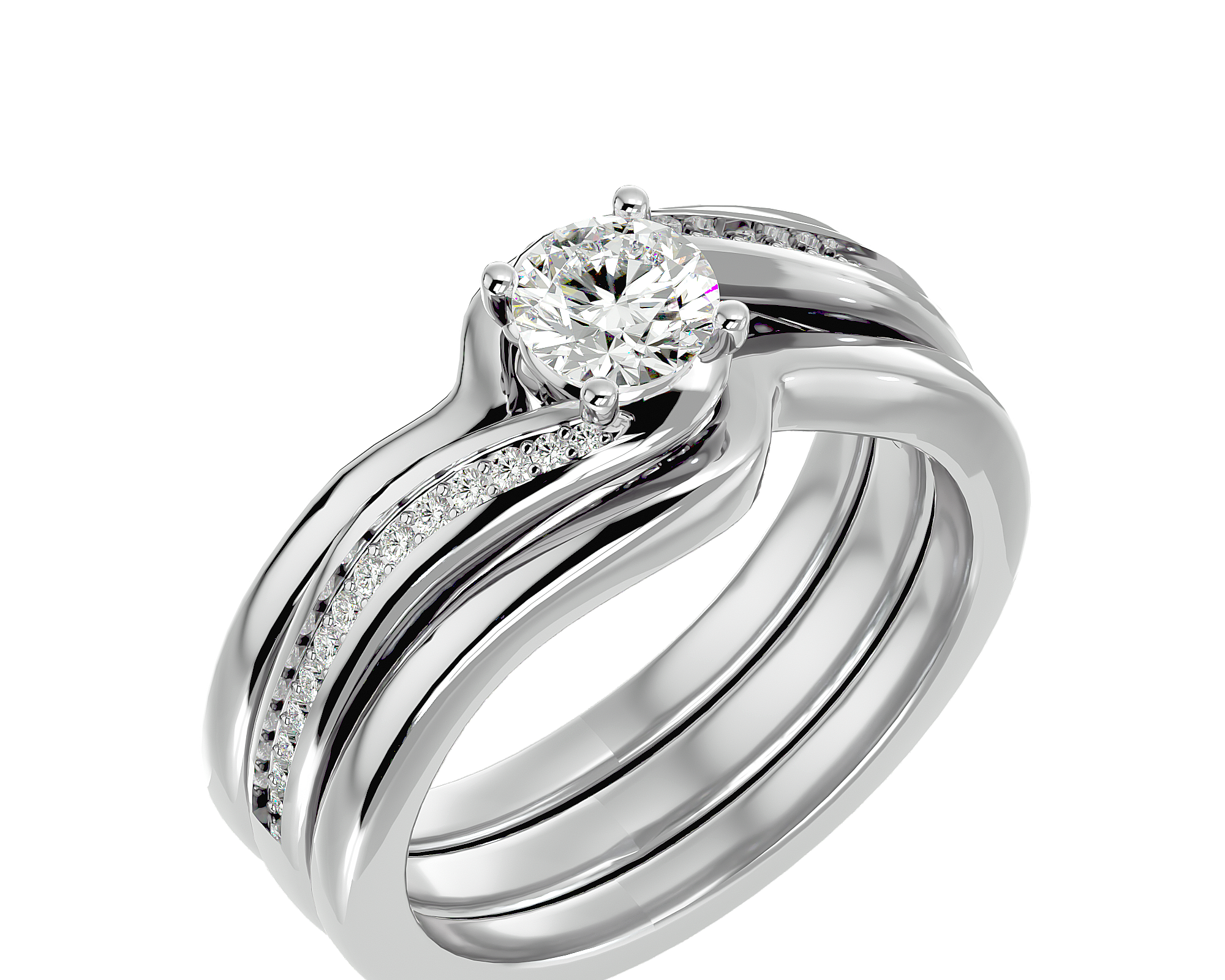 3/4 ctw Round Lab Grown Diamond Bridal Ring