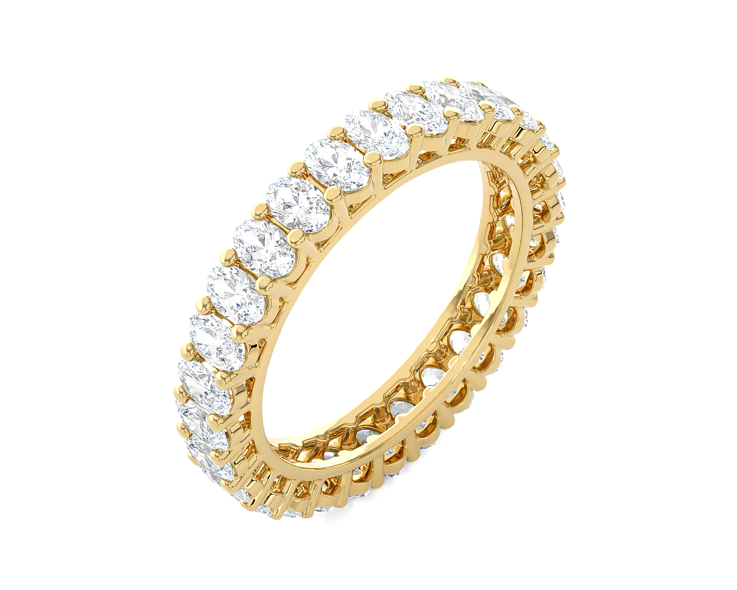 3 ctw Oval-Shape Lab Grown Diamond Eternity Band