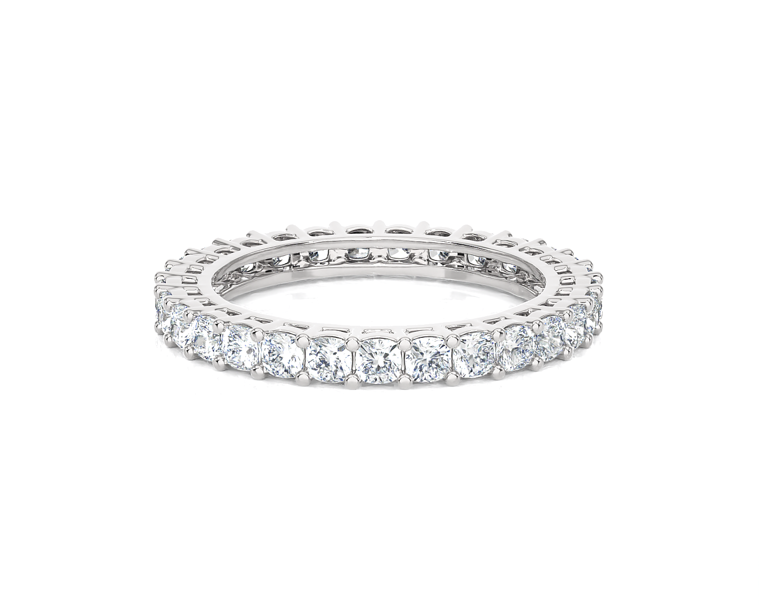 2 ctw Cushion-Cut Lab Grown Diamond Eternity Band