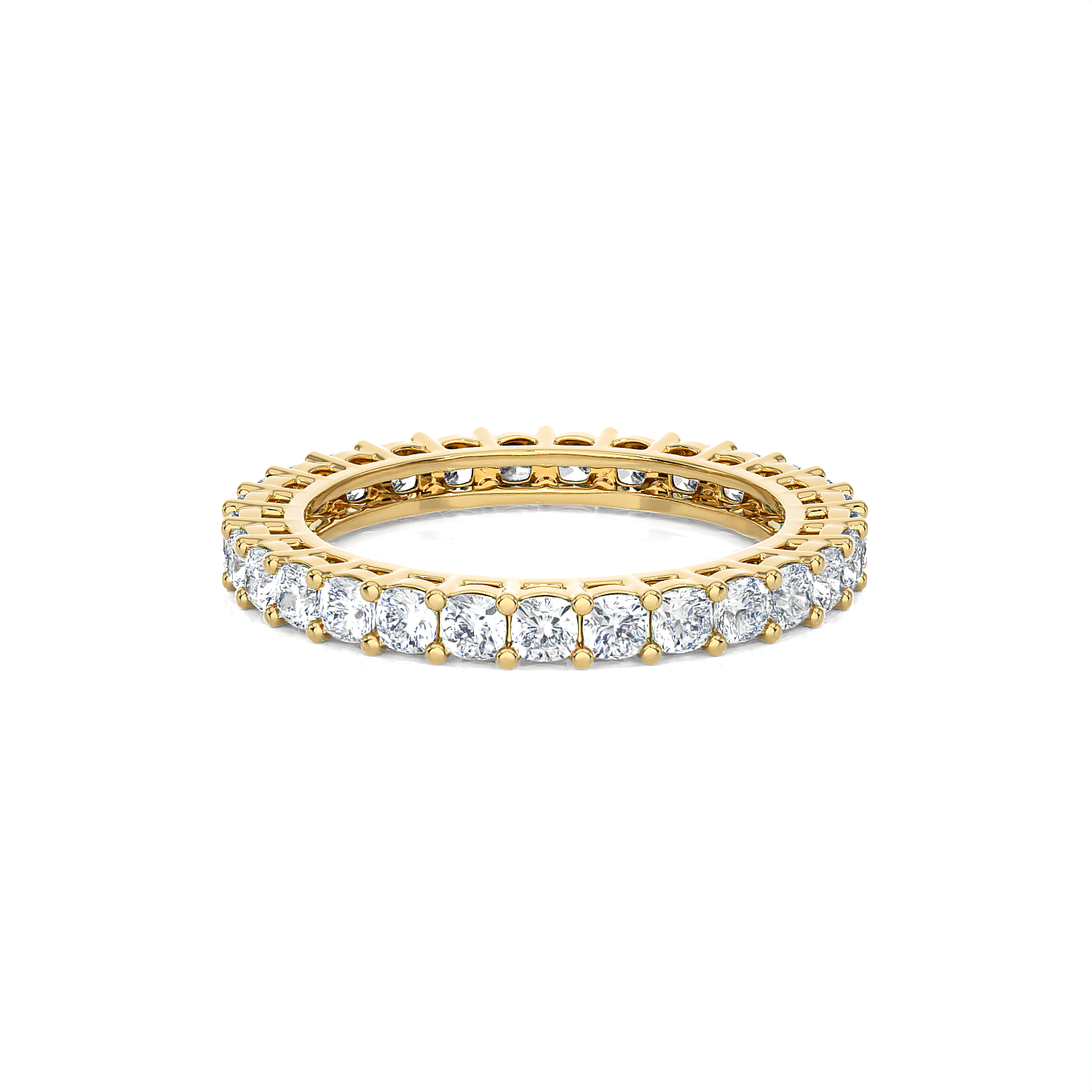 2 ctw Cushion-Cut Lab Grown Diamond Eternity Band