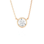 Round Lab Grown Diamond Solitaire Pendant