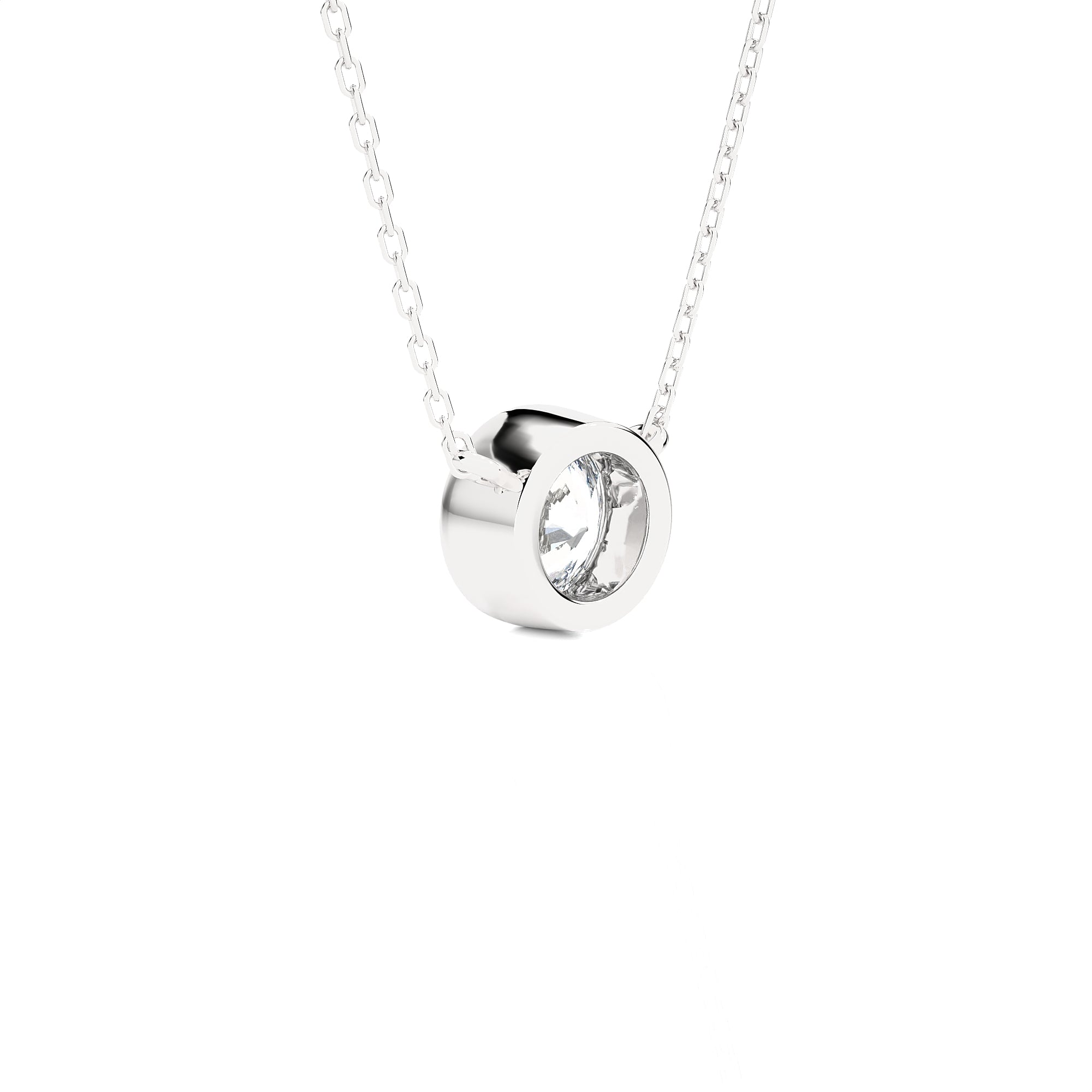 Round Lab Grown Diamond Solitaire Pendant