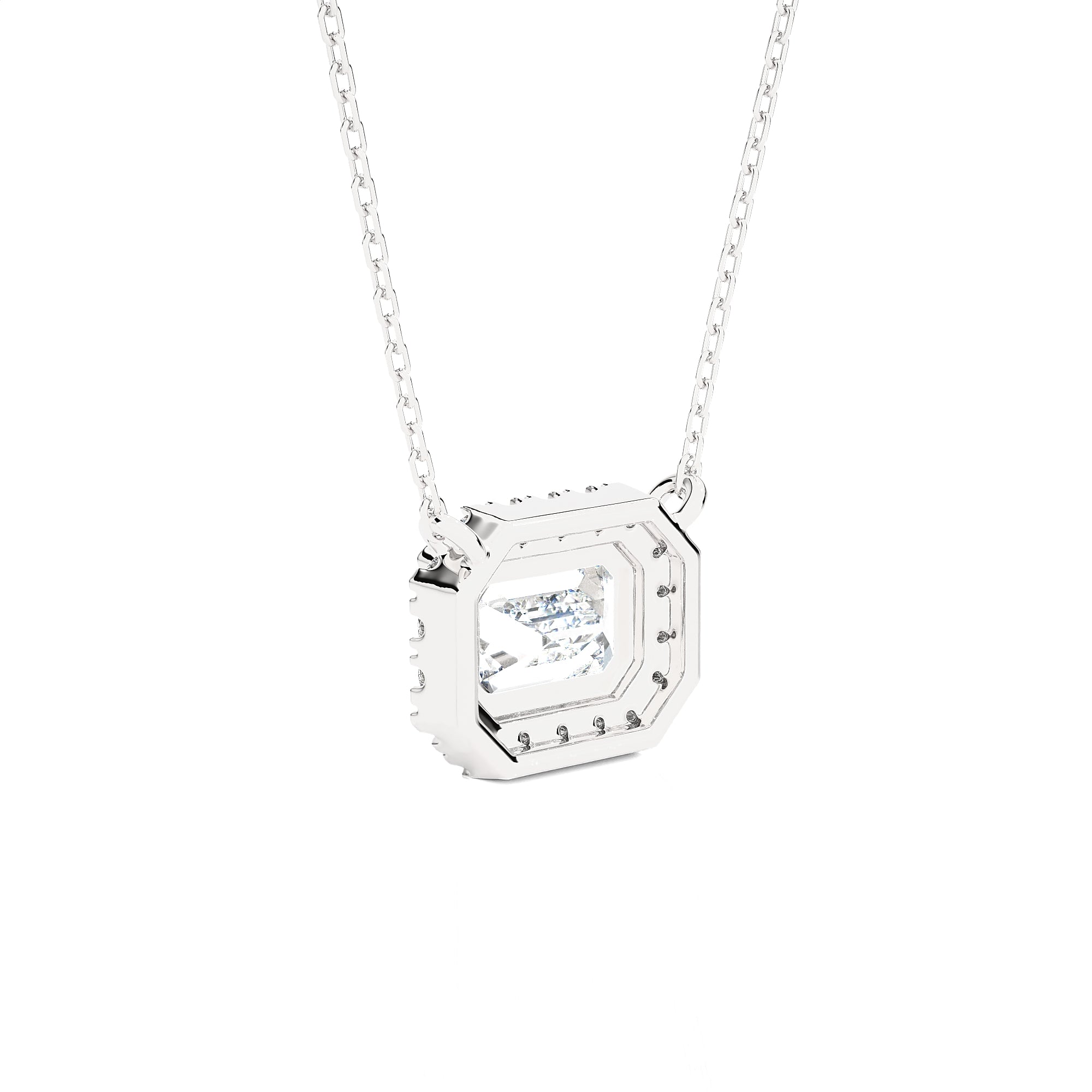 Round Lab Grown Diamond Solitaire Pendant