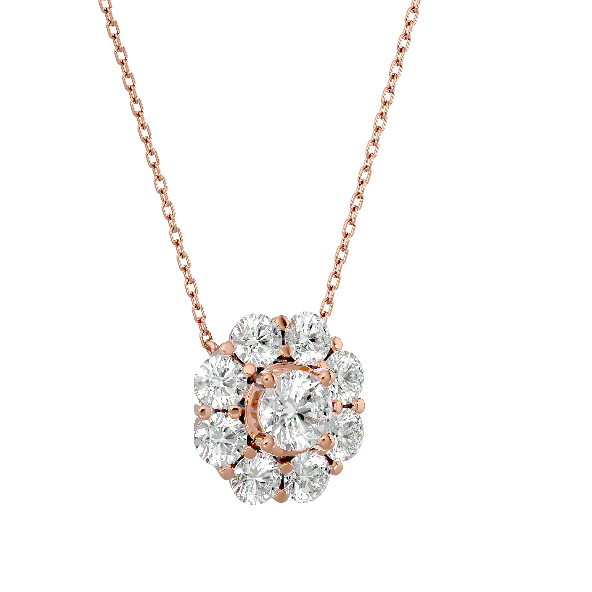 Round Lab Grown Diamond Solitaire Pendant