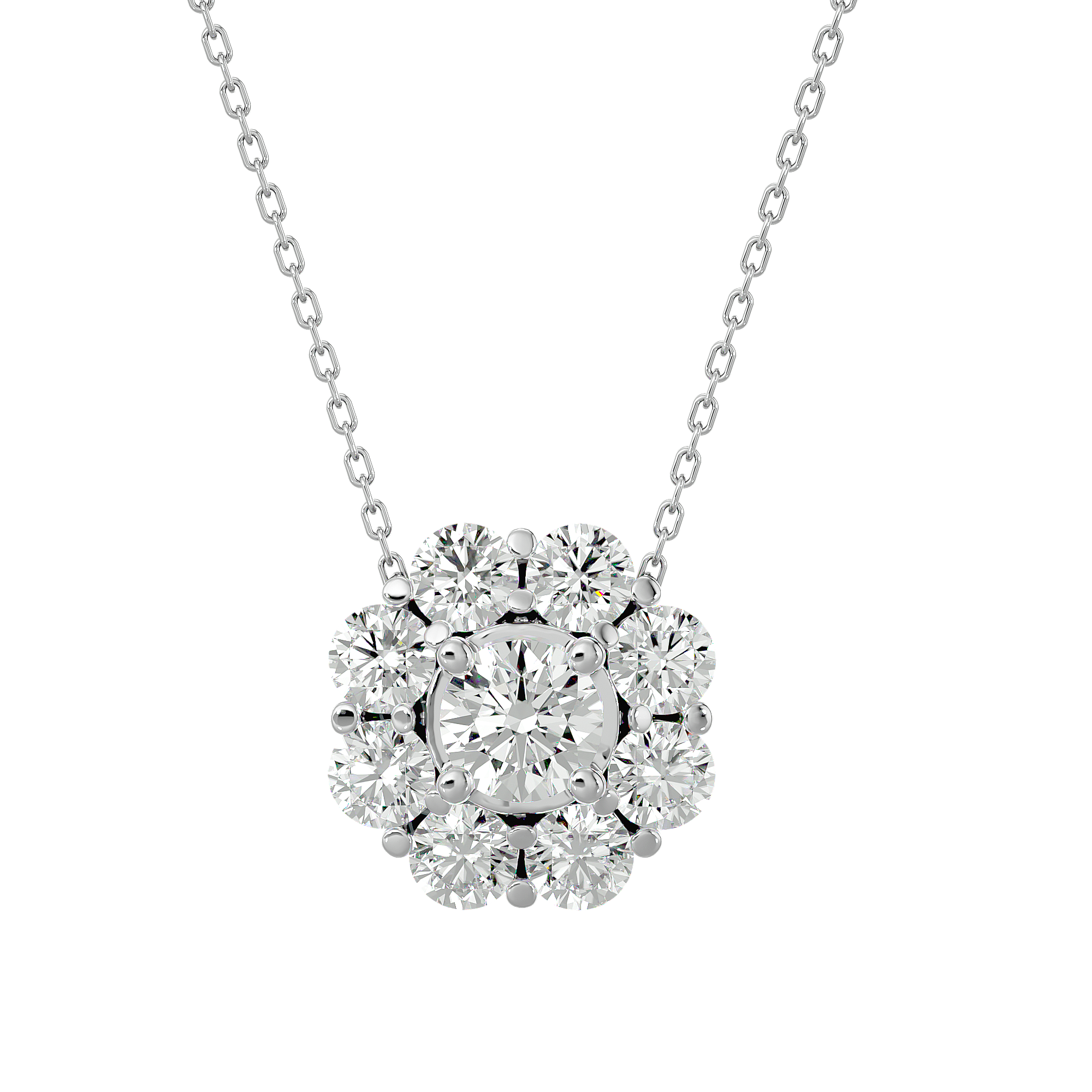 Round Lab Grown Diamond Solitaire Pendant