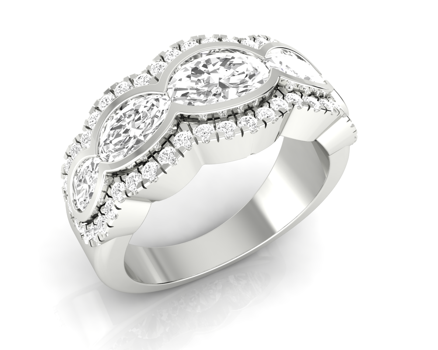 2 3/8 ctw Oval Lab Grown Diamond Fashion Ring