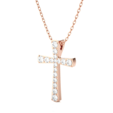 1/3  ctw Round Lab Grown Diamond Cross Pendant