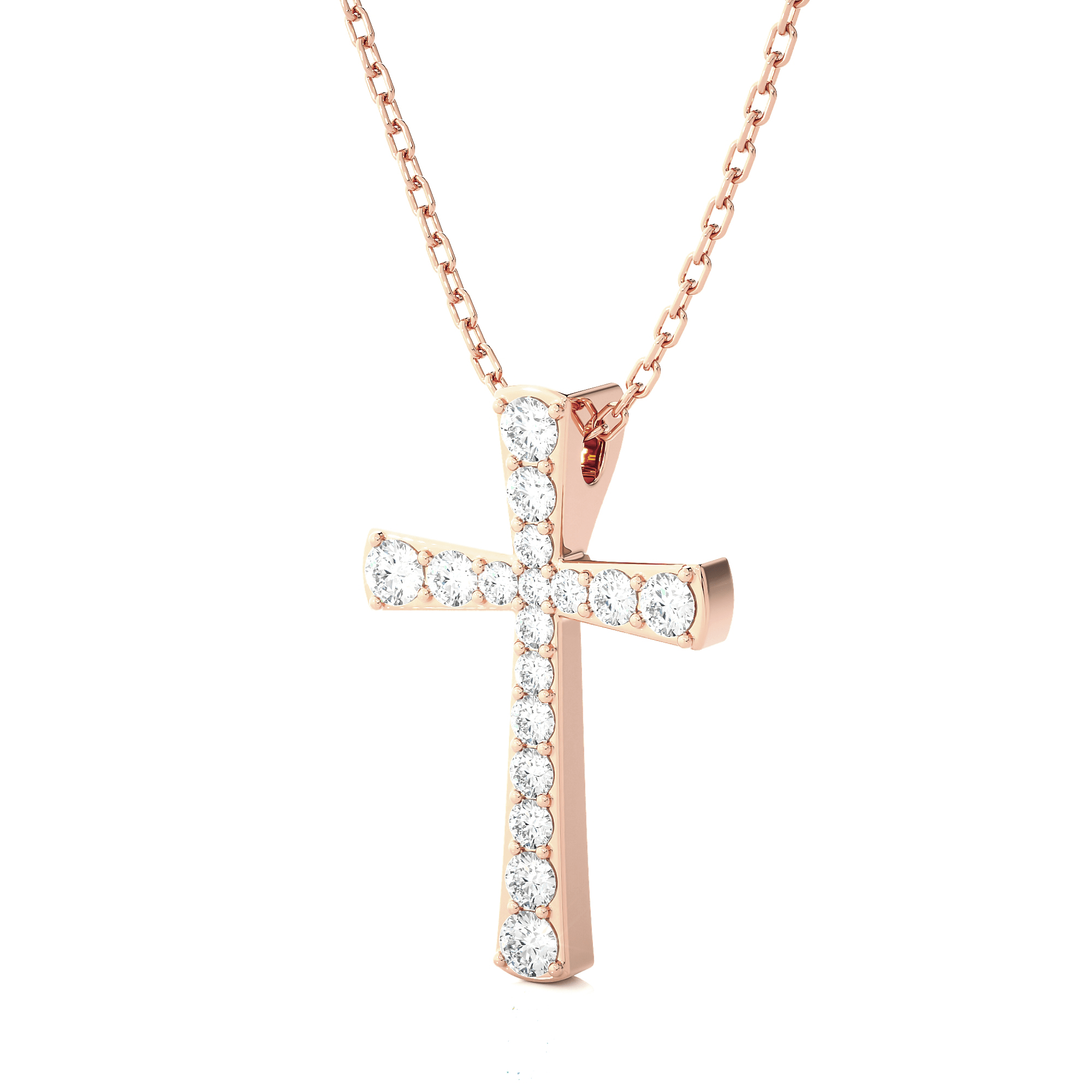 1/3  ctw Round Lab Grown Diamond Cross Pendant