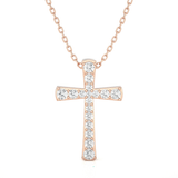 1/3  ctw Round Lab Grown Diamond Cross Pendant