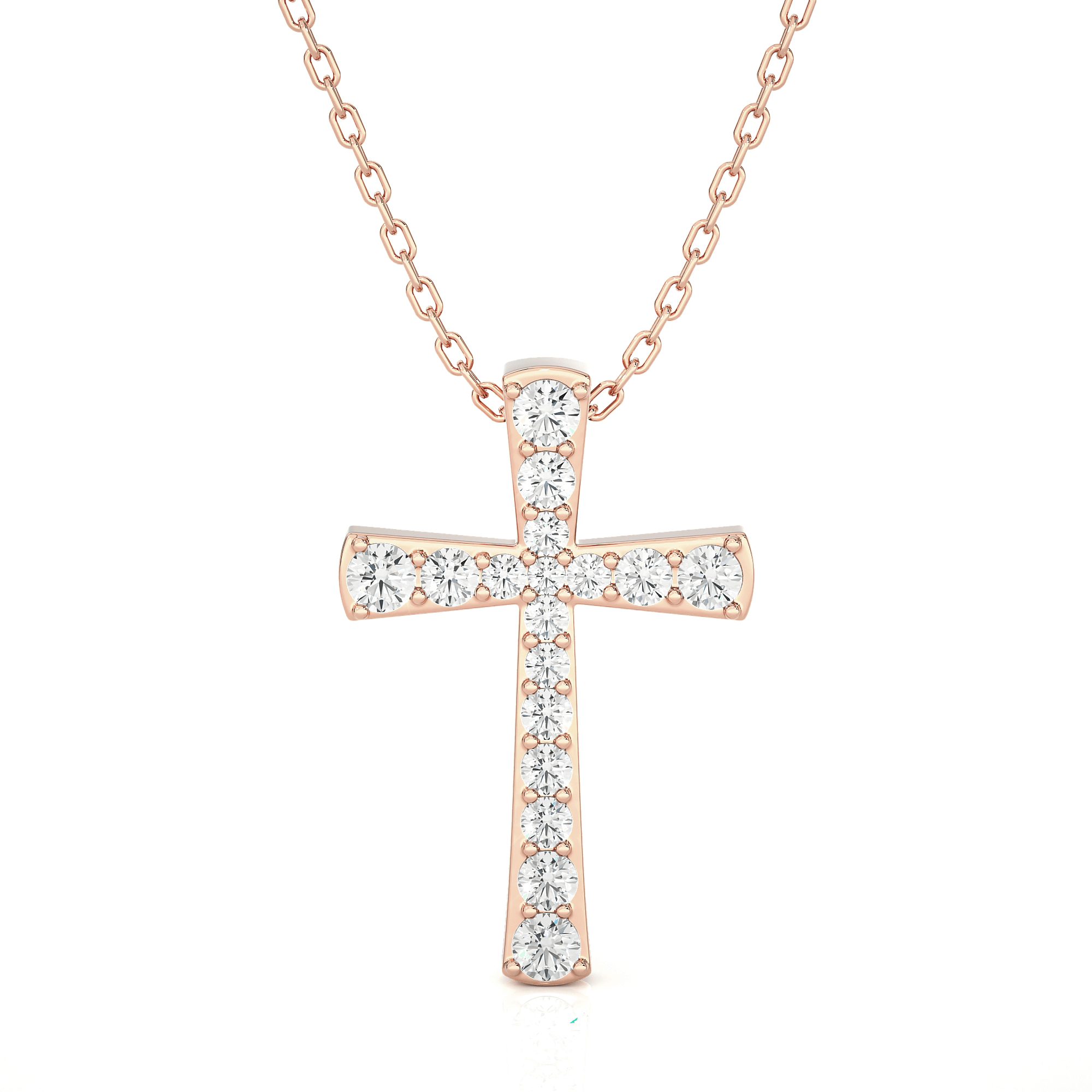 1/3  ctw Round Lab Grown Diamond Cross Pendant