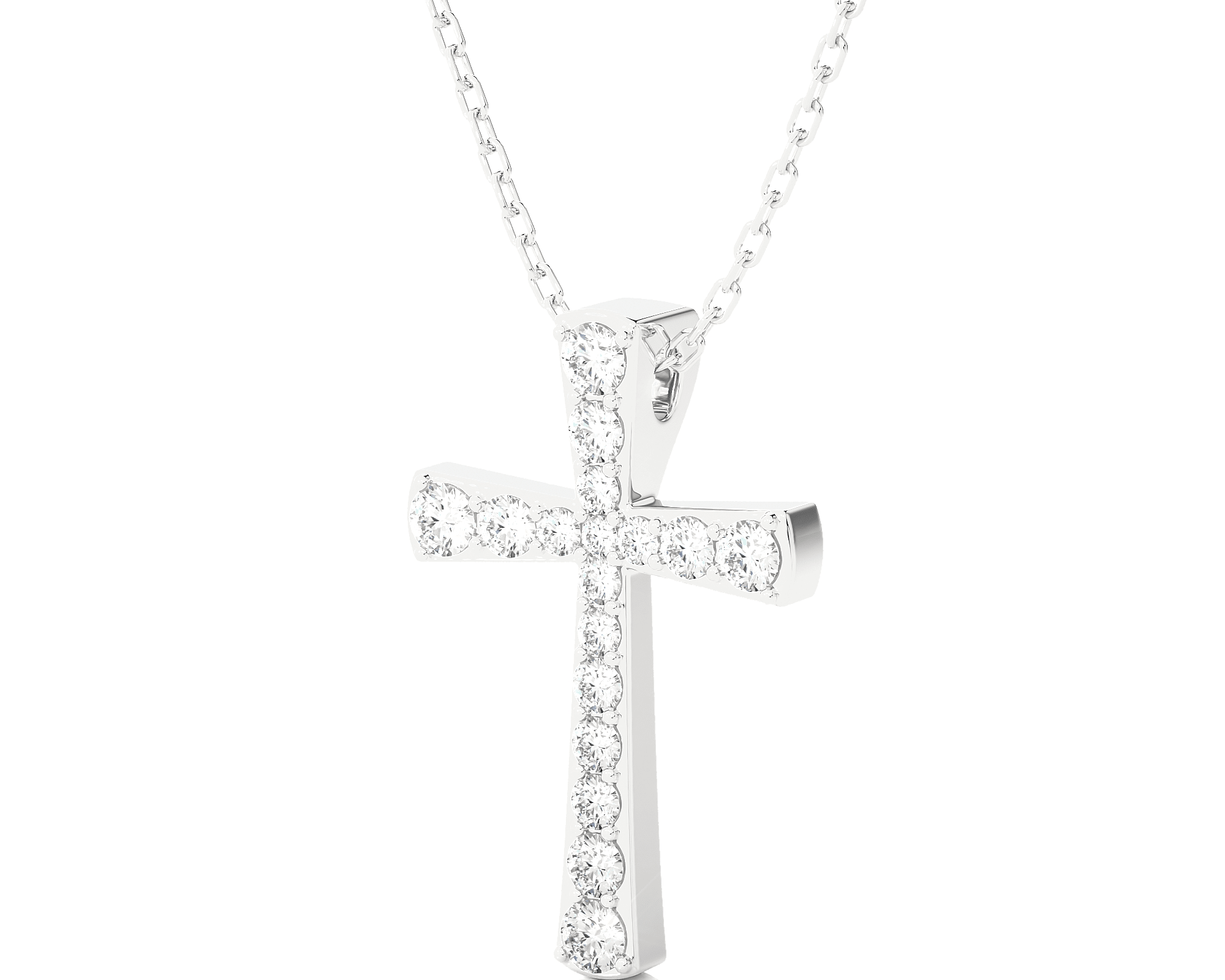 1/3  ctw Round Lab Grown Diamond Cross Pendant