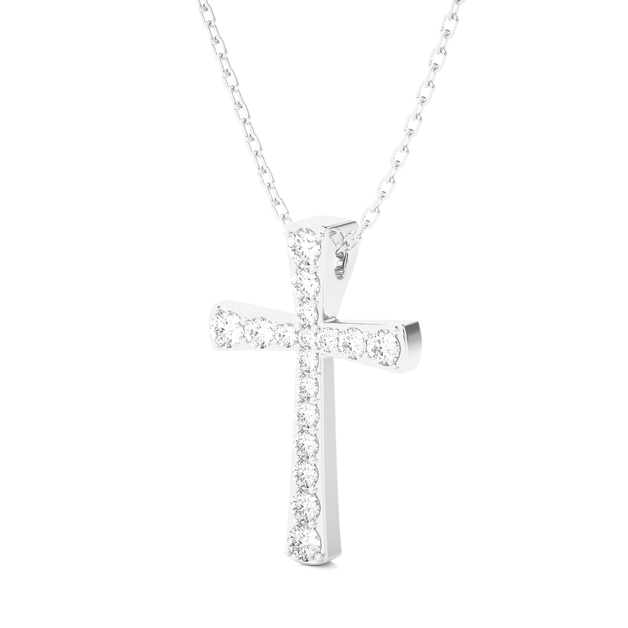 1/3  ctw Round Lab Grown Diamond Cross Pendant