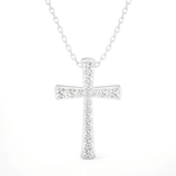 1/3  ctw Round Lab Grown Diamond Cross Pendant