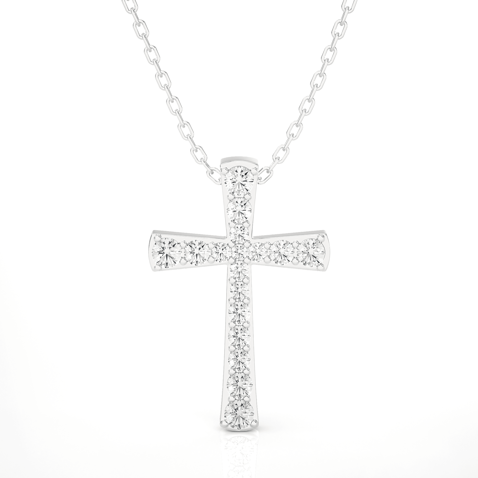 1/3  ctw Round Lab Grown Diamond Cross Pendant