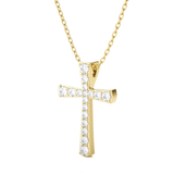 1/3  ctw Round Lab Grown Diamond Cross Pendant