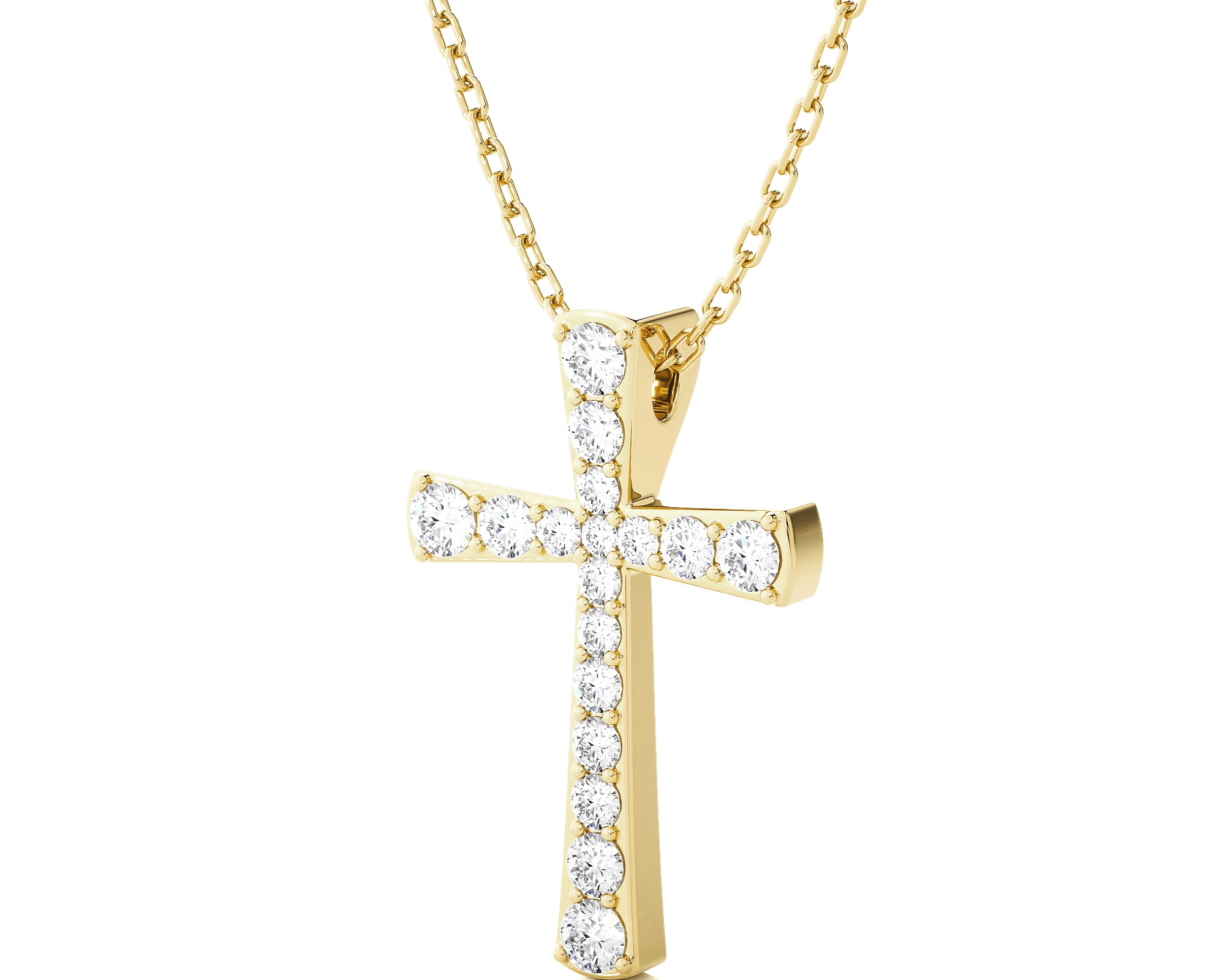 1/3  ctw Round Lab Grown Diamond Cross Pendant