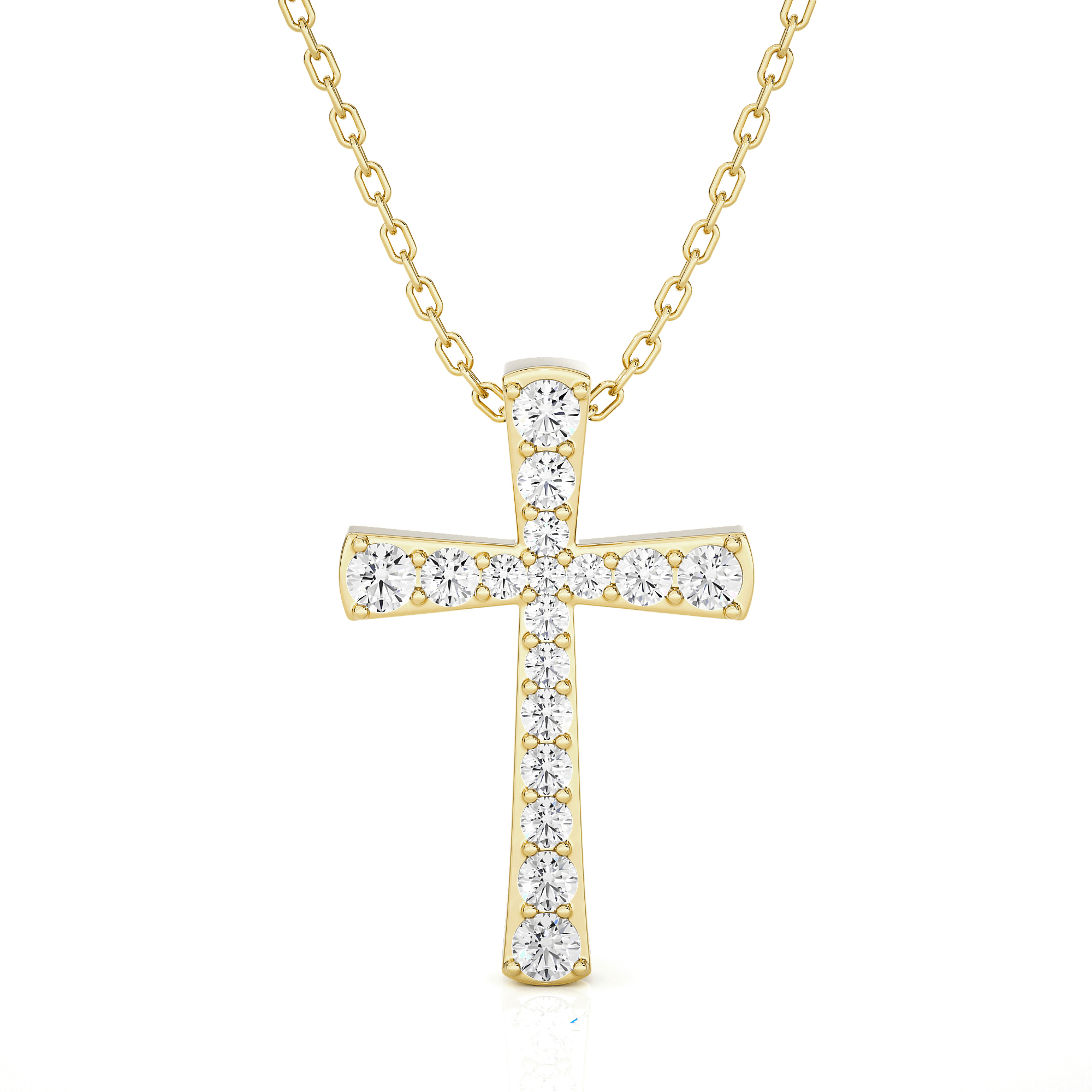 1/3  ctw Round Lab Grown Diamond Cross Pendant