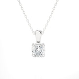 Round Lab Grown Diamond Solitaire Pendant