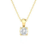 Round Lab Grown Diamond Solitaire Pendant