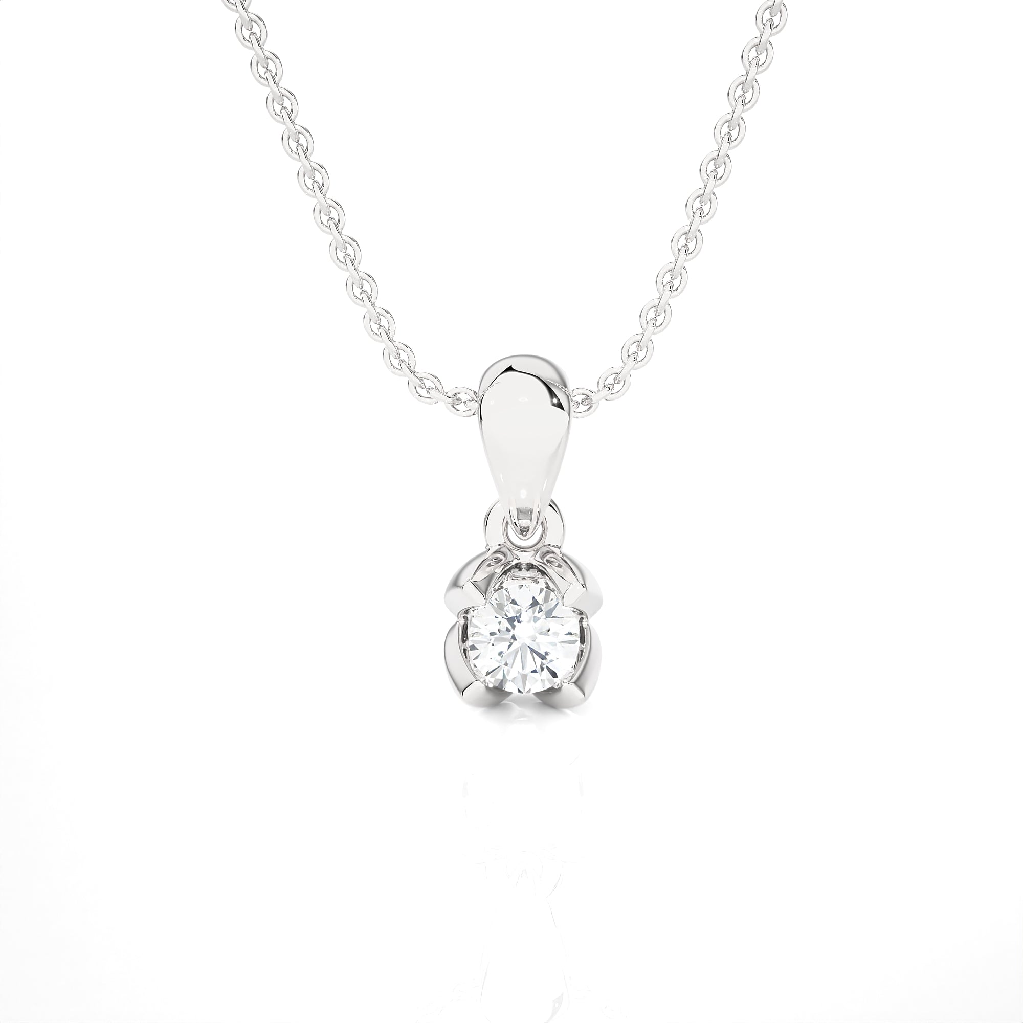 1/6  ctw Round Lab Grown Diamond Solitaire Pendant