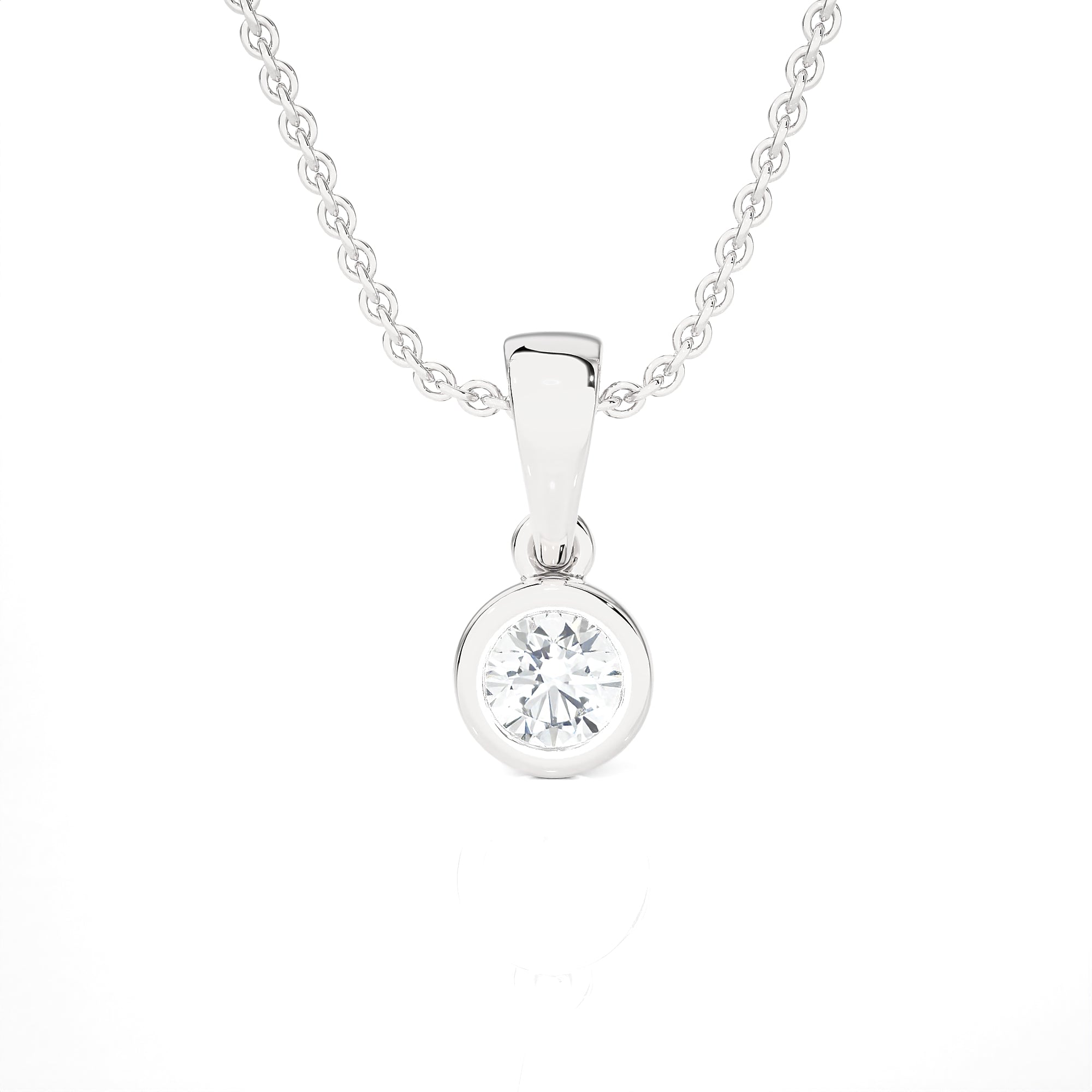 1/6  ctw Round Lab Grown Diamond Solitaire Pendant