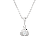 1/10  ctw Round Lab Grown Diamond Solitaire Pendant