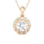 Round Lab Grown Diamond Solitaire Pendant