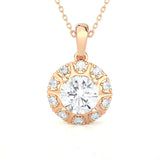 Round Lab Grown Diamond Solitaire Pendant