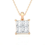 Round Lab Grown Diamond Solitaire Pendant