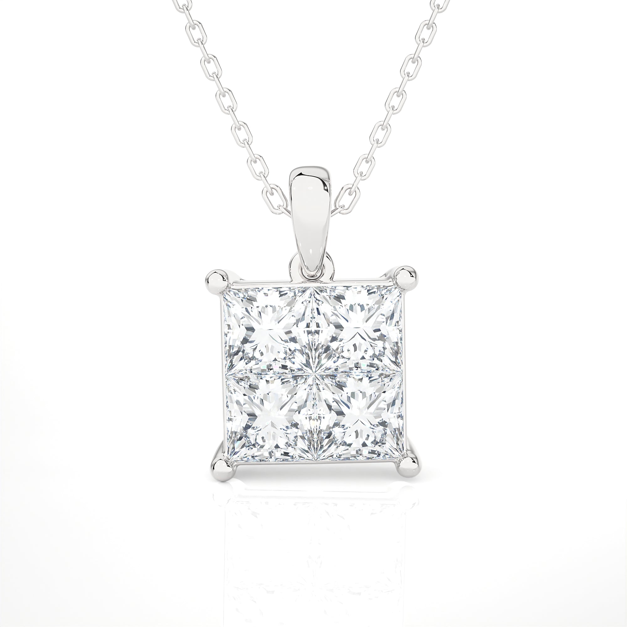 Round Lab Grown Diamond Solitaire Pendant