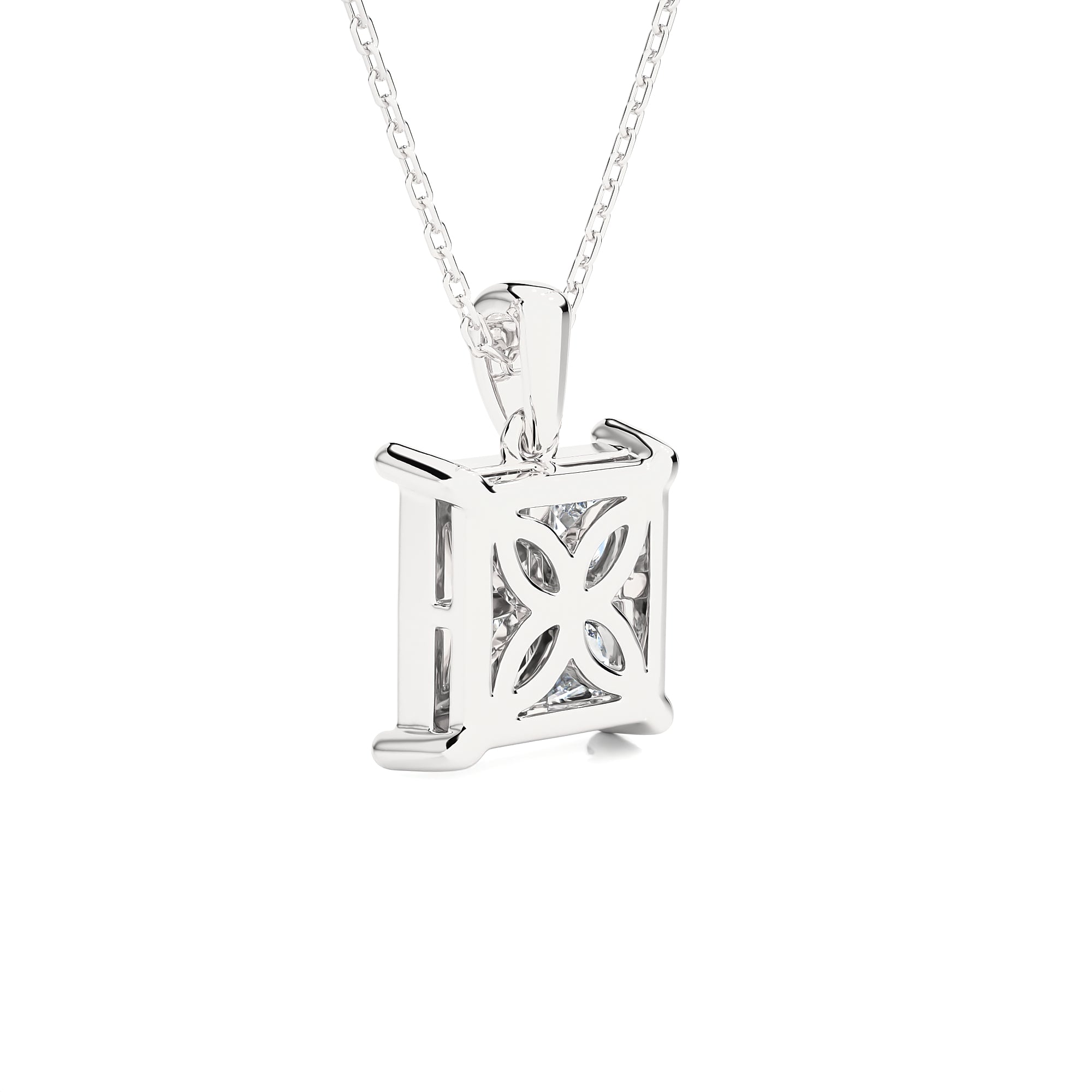 Round Lab Grown Diamond Solitaire Pendant