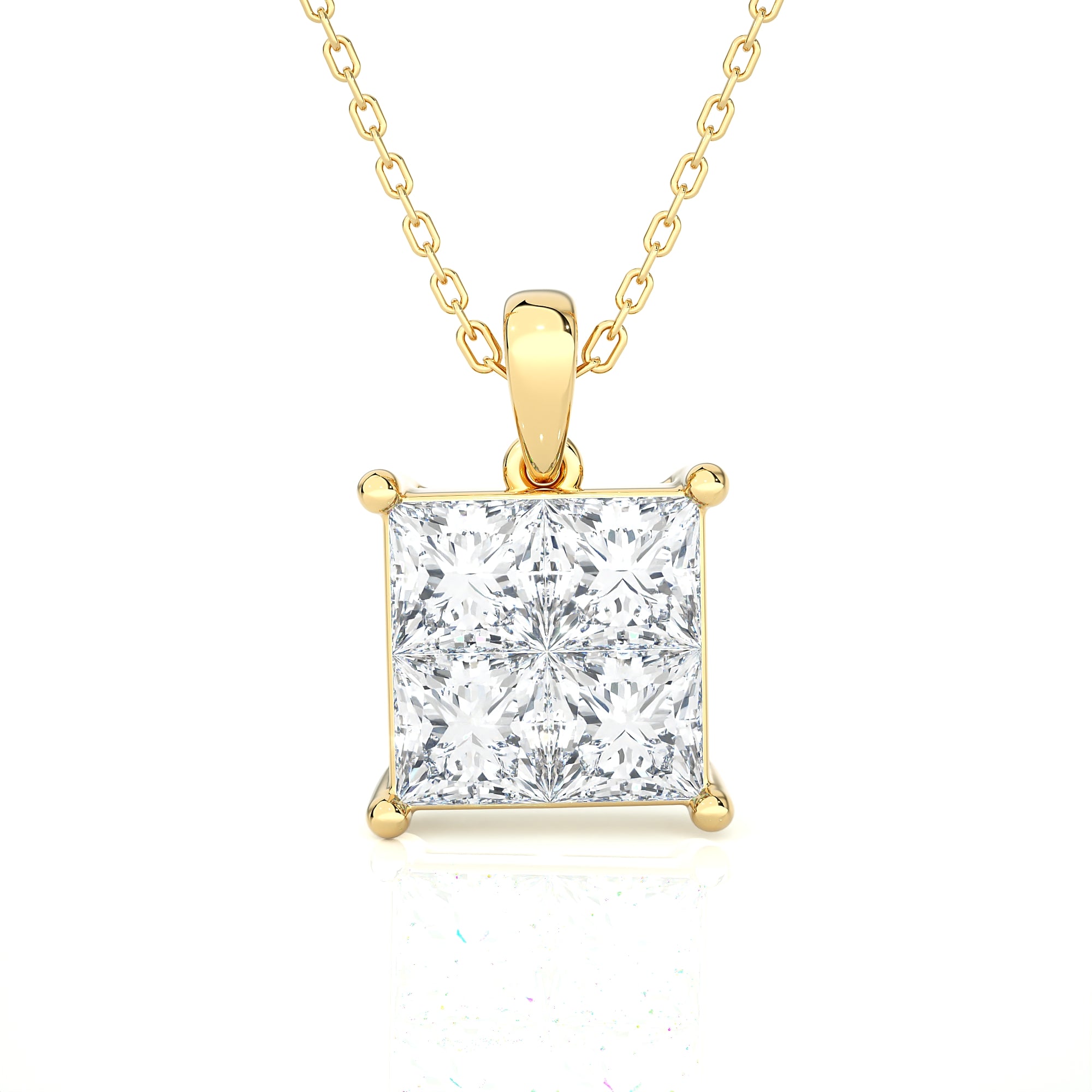 Round Lab Grown Diamond Solitaire Pendant