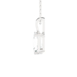 Emerald-Cut Lab Grown Diamond Solitaire Pendant