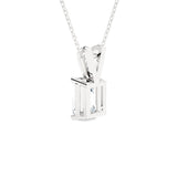 Emerald-Cut Lab Grown Diamond Solitaire Pendant