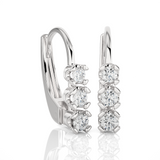 1 ctw Round Lab Grown Diamond Hoop Earrings