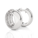 Round Lab Grown Diamond Huggie Hoop Earrings