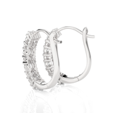 1 ctw Round Lab Grown Diamond Hoop Earrings